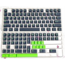 Blackish Green 104+28 ABS Doubleshot Full Keycaps Set for Cherry MX Mechanical Gaming Keyboard